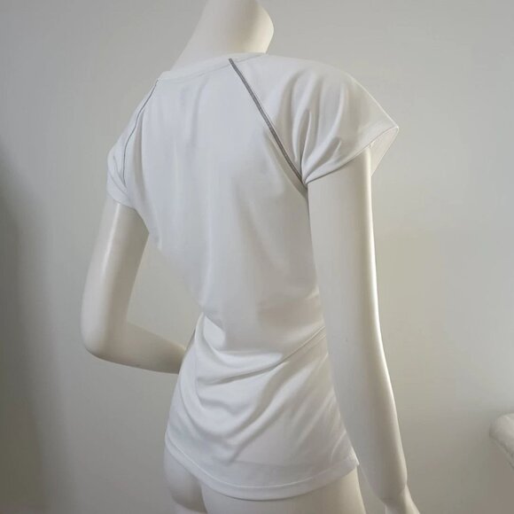 Champion Activewear White Short Sleeve Round Neck Running Pullover Tee Sizes S - Picture 5 of 11